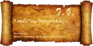 Tamásy Veronika névjegykártya